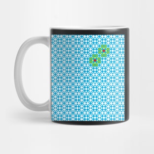 Tessellation tiling pattern in blue Mug